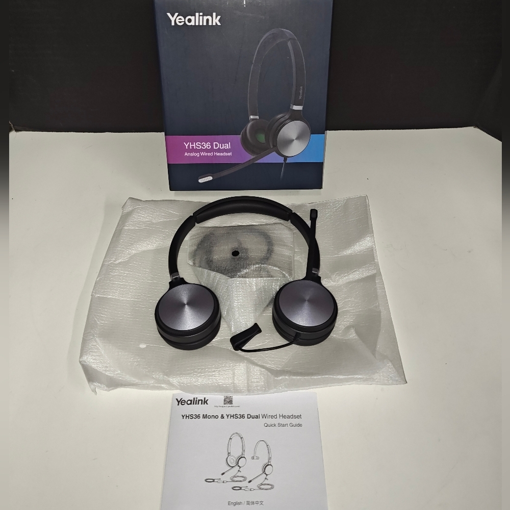 Yealink YHS36 Dual Wired Analog Headset For IP Phone Comfort Noise Canceling